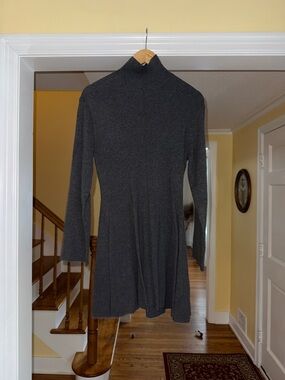 H&M Dark Gray Long Sleeve Mini Dress